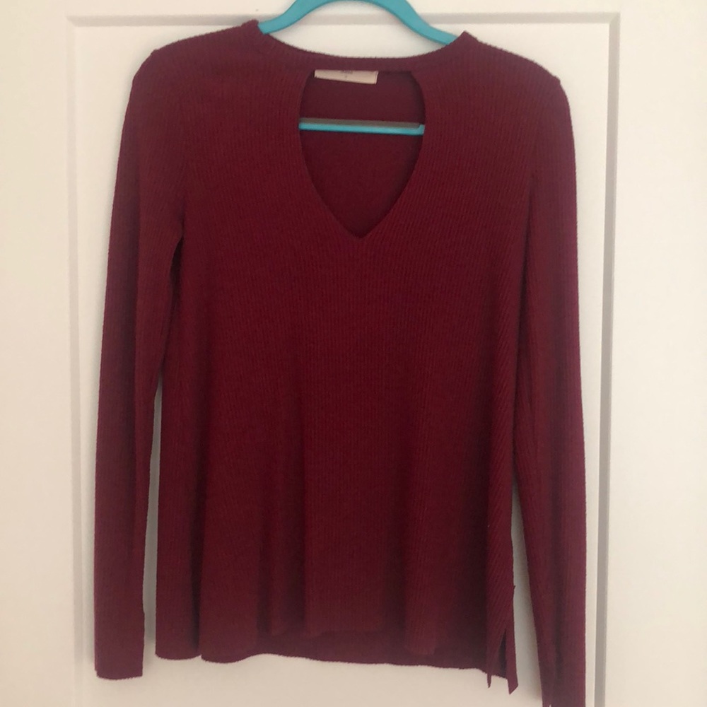 Blouse with front cut out